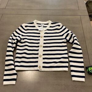 J.Crew White/Navy Women's SzXS